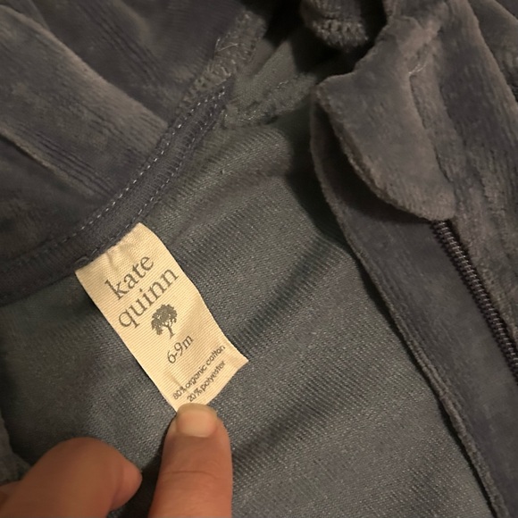 6-9m Velveteen Bunny Onesie Footie Baby Costume Kate Quinn 9 Month Zipper Ears - Picture 2 of 5